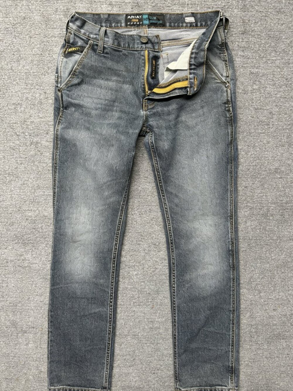 Ariat Rebar M7 Slim Straight Leg Jeans Mens 30x30 Blue Denim Western Workwear